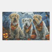 Wolfshond Halloween Griezelen Rechthoekige Sticker (Voorkant)
