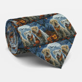 Wolfshond Halloween Spoken Stropdas (Opgerold)