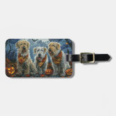 Wolfshond Halloween Spooky Bagagelabel (Voorkant horizontaal)