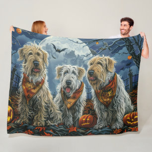 Wolfshond Halloween Spooky Fleece Deken