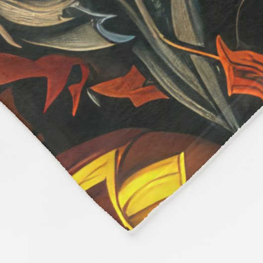 Wolfshond Halloween Spooky Fleece Deken (Hoek)