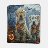 Wolfshond Halloween Spooky Keramisch Ornament (Links)