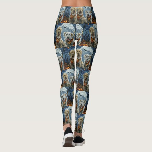Wolfshond Halloween Spooky Leggings (Achterkant)