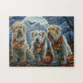 Wolfshond Halloween Spooky Legpuzzel (Horizontaal)