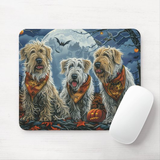 Wolfshond Halloween Spooky Muismat (Met muis)