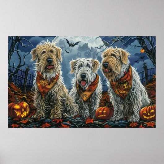 Wolfshond Halloween Spooky Poster (Voorkant)