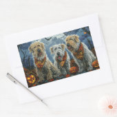 Wolfshond Halloween Spooky Rechthoekige Sticker (Envelop)