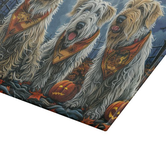 Wolfshond Halloween Spooky Snijplank (Hoek)