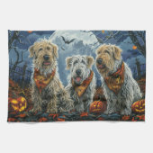 Wolfshond Halloween Spooky Theedoek (Horizontaal)