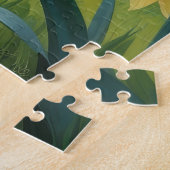 Wolfshond Hond Lente Bloemen Schilderij Legpuzzel (Zijkant)