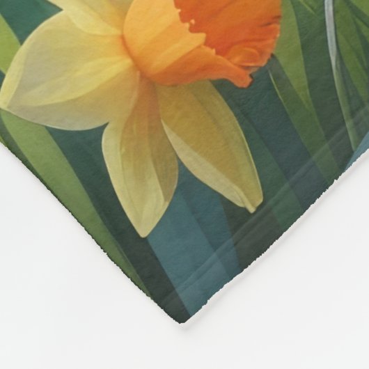 Wolfshond Hond Spring Bloemen Schilderen Fleece Deken (Hoek)