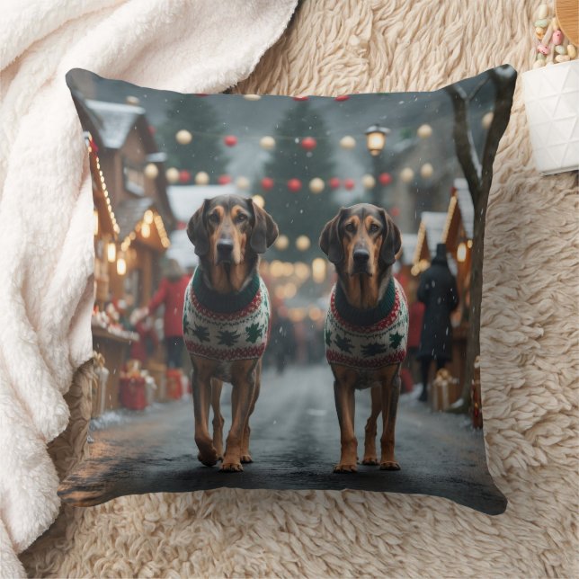 Wolfshond Honden Kerst Sneeuw Vakantie Kussen (Deken)
