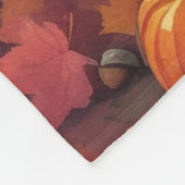 Wolfshond in de herfst verlaat Thanksgiving kunst Fleece Deken (Hoek)