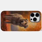 Wolfshond in herfstbladeren val inspireert Case-Mate iPhone case (Achterkant (horizontaal))