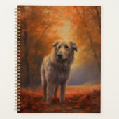 Wolfshond in herfstbladeren val inspireert planner (Voorkant)