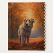 Wolfshond in herfstbladeren val inspireert planner (Achterkant)