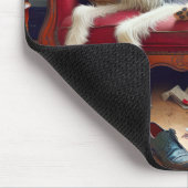 Wolfshond op een bank muismat (Hoek)