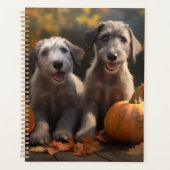 Wolfshond Puppy Herfst Plezier Pompoen Planner (Voorkant)