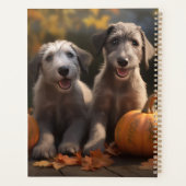 Wolfshond Puppy Herfst Plezier Pompoen Planner (Achterkant)