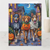 Wolfshond Trick-or-Treating Halloween Kostuums Kaart (Voorkant)