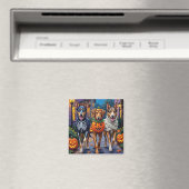 Wolfshond Trick-or-Treating Halloween Kostuums Magneet (Insitu (Vaatwasser))