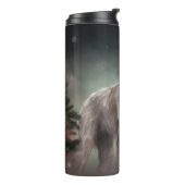 Wolfshondhond in Sneeuw Kerstmis Thermosbeker (Gedraaid links)