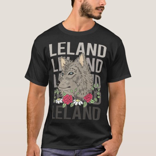 Wolfskop - Leland Naam T-shirt (Voorkant)