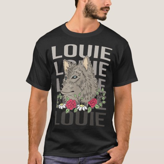 Wolfskop - Louie Naam T-shirt (Voorkant)