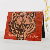 Wolfskop op Rood Kaart (Gele Bloem)
