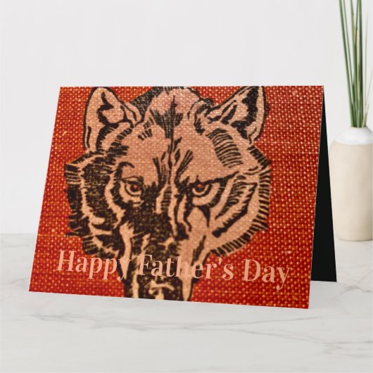 Wolfskop op Rood Kaart (Voorkant)