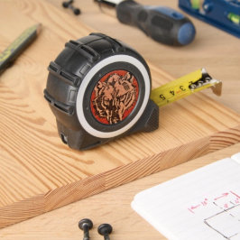 Wolfskop op Rood Rolmaat