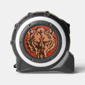 Wolfskop op Rood Rolmaat (Voorkant)