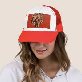 Wolfskop op Rood   Trucker Pet