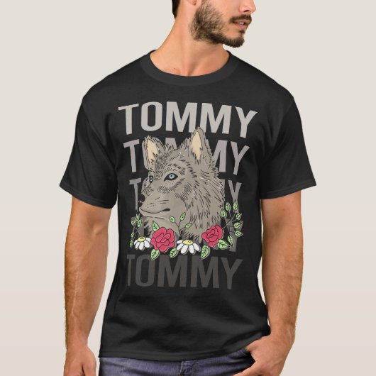 Wolfskop - Tommy Naam T-shirt (Voorkant)