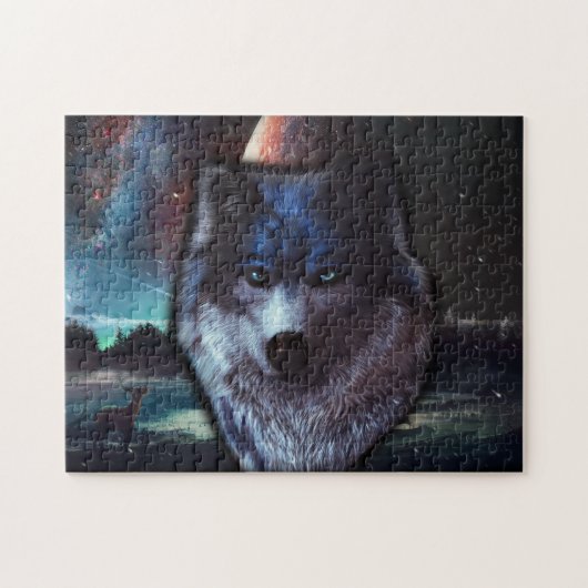 Wolfskopschilderij Legpuzzel (Horizontaal)