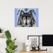 Wolfskunst Poster (Thuiskantoor)