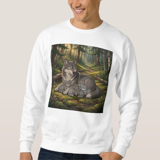 Wolfsmoeder En Welpen Trui (Voorkant)
