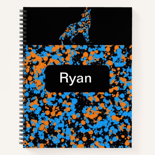 wolfspetterende verf notitieboek (Voorkant)