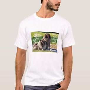 Wolfssprit-Keeshond Hondenras Eigenschappen T-Shir T-shirt