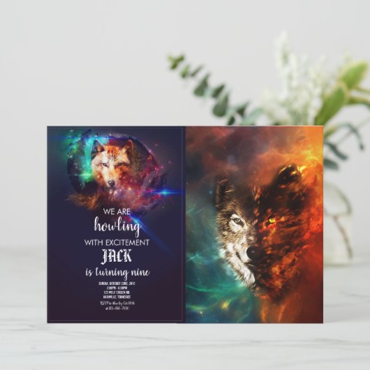 Wolfvuur en ijs kaart (Staand voorkant)