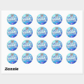 Wolfy Slimezz Ronde Sticker (Vel)