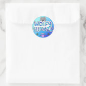 Wolfy Slimezz Ronde Sticker (Tas)