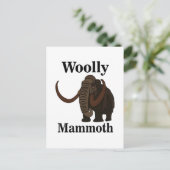 Wolharige mammoet briefkaart (Staand voorkant)