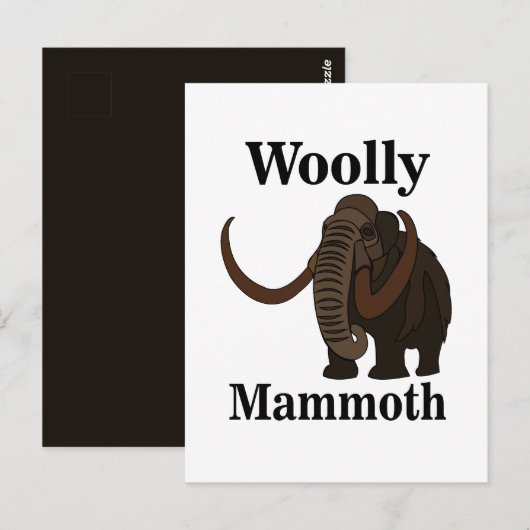 Wolharige mammoet briefkaart (Voorkant / Achterkant)