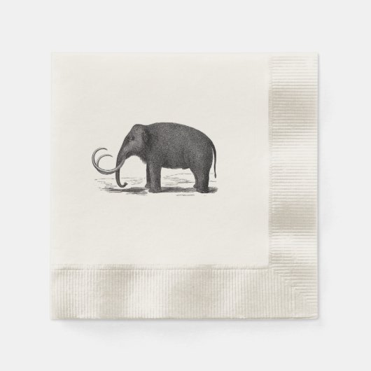 wolharige mammoet prehistorische olifant servetten (Voorkant)