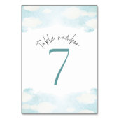 Wolk 9 Blauw en Wit Vrijgezellenfeest 7 Kaart (Achterkant)