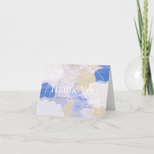 Wolk 9 Gouache verfborstel streep Baby shower Bedankkaart