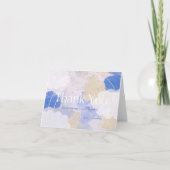 Wolk 9 Gouache verfborstel streep Baby shower Bedankkaart (Voorkant)