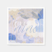 Wolk 9 Gouache verfborstel streep Baby shower Servet (Voorkant)