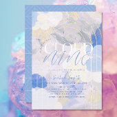 Wolk 9 Gouache verfborstel streep Vrijgezellenfees Kaart